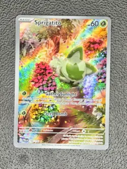 Pokemon TCG Sprigatito Scarlet & Violet Paldea Evolved Holo Card 196/193 - Image 1