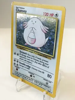 Chansey 3/102 Pokemon Card TCG Base Set Unlimited Holo MP - Image 5