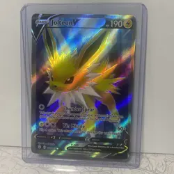 Pokemon Jolteon V Full Art Ultra Rare TCG Card 177/203 SWSH Evolving Skies NM - Image 1