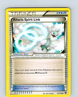 Pokemon TCG Altaria Spirit Link XY Fates Collide 91/124 Regular Uncommon Card MP - Image 1