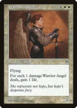 Warrior Angel Stronghold HEAVILY PLD White Rare MAGIC GATHERING CARD ABUGames - Image 1