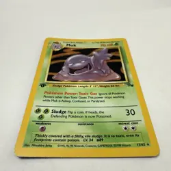 Pokemon Muk Fossil Holo Rare Card 13/62 First Edition WOTC 1999 Vintage - Image 3