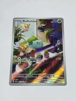 Pokemon Card TCG Stellar Crown Bulbasaur 143/142 Special Illustration Rare M/NM - Image 1