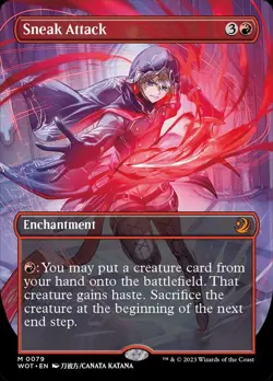 Sneak Attack (Anime Borderless)- Wilds of Eldraine: Enchanting Tales [Near Mint] - Image 1