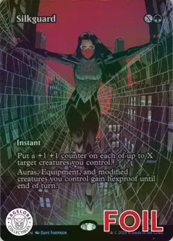 MTG Silkguard (Borderless) (37) | NM Foil | Marvel Eternal-Legal {MAR} - Image 1