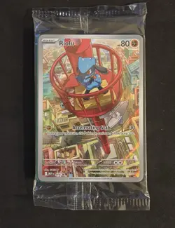 Pokemon Black Star Promo - Riolu 010 IR - Mega Evolution Base Set - Sealed Mint - Image 1