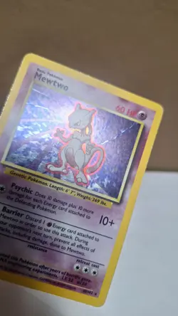 Pokemon TCG Mewtwo 2/102 Base Set Moderately Played Condition. Still looks Nice! - Image 4