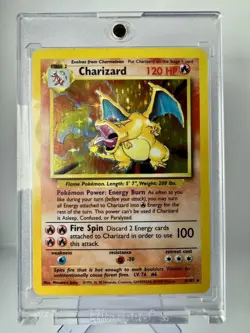 Pokemon TCG WOTC 1999 Base Set CHARIZARD 4/102 Holo Rare Unlimited Holographic! - Image 1