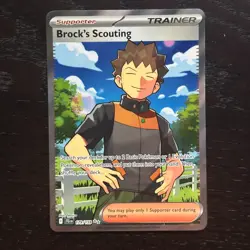 Brock's Scouting 179/159 Pokemon Journey Together Full Art Ultra Rare Holo NM - Image 1