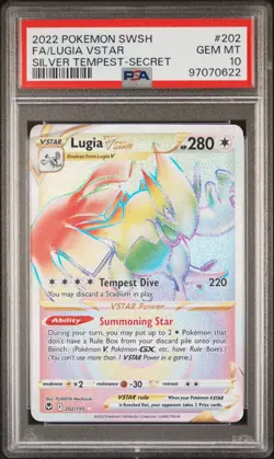 PSA 10 2022 POKEMON SWORD & SHIELD SILVER TEMPEST SECRET FULL ART/LUGIA VSTAR - Image 1