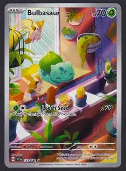 Pokemon - Bulbasaur - 143/142 - Stellar Crown - Illustration Rare - NM - Image 1