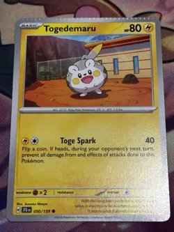 Pokemon TCG Togedemaru 050/159 Scarlet & Violet Journey Together CRIMP ERROR ! - Image 5