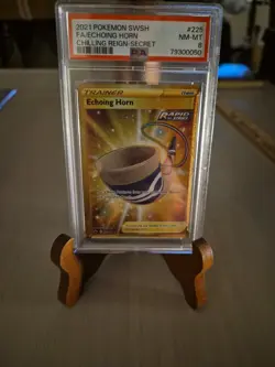 2021 POKEMON SWORD & SHIELD CHILLING REIGN SECRET FULL ART/ECHOING HORN PSA 9 - Image 3