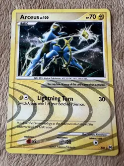 2009 Pokemon TCG Platinum Arceus Lv.100 HP 70 Holo Rare AR6 LP - Image 1
