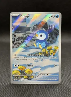 Pokemon TCG Piplup 098/094 Phantasmal Flames Illustration Rare Holo NM - Image 1