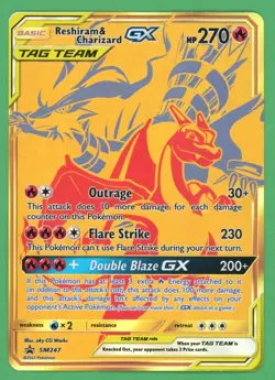 Reshiram & Charizard Gx Pokemon Sun & Moon Promo SM247 - Image 1