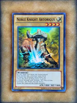 Yugioh Noble Knight Artorigus GAOV-EN000 Super Rare 1st Ed NM - Image 1