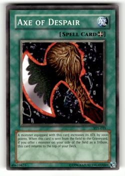 Axe of Despair SYE-035 Common Starter Deck: Yugi Evolution LP - Image 1