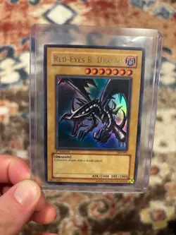 [1st EDITION] Red-Eyes B. Dragon SDJ-001 Holo Vintage Yu-Gi-Oh TCG - Image 1
