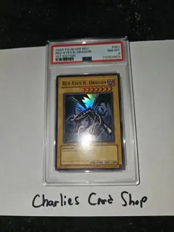 2003 Yu-Gi-Oh SDJ-001 Red-Eyes Black Dragon Ultra Rare 1st Edition PSA 8 NM-MT - Image 1