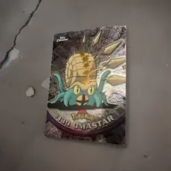 Topps Chrome Pokemon TCG TV Animation Edition Card 139 Omastar Rare Holo LP+/NM - Image 2