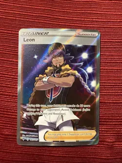 Leon (Full Art) 182/185 Swsh04: Vivid Voltage Holo NM+ Pokemon TCG Trainer Card - Image 1