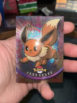 Topps Pokemon Card TV Series 3 Chrome Foil Blue Logo 1st Edition #133 Eevee NM - Image 1