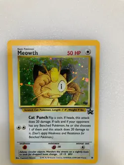 Meowth 9+ mint condition gb promo pokemon card - Image 1