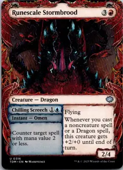 Runescale Stormbrood (Showcase) Tarkir: Dragonstorm MTG NM - Image 1