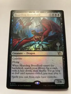 MTG Hoarding Broodlord (110/200) March of the Machine Promo NM FOIL - Image 1