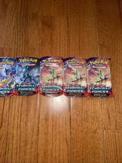 Lot Of 7x Pokemon Scarlet & Violet Temporal Forces Booster Packs Factory Sealed - Image 3