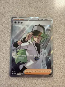 N's Plan 163/086 Sv: Black Bolt Holo English Pokemon TCG Full Art - Image 1