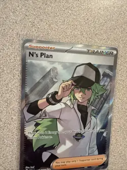 N's Plan 163/086 Sv: Black Bolt Holo English Pokemon TCG Full Art - Image 3