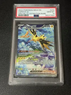 PSA 10 - 2023 POKEMON MEW EN-151 SPECIAL ILLUSTRATION RARE #202 ZAPDOS EX - Image 1