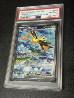 PSA 10 - 2023 POKEMON MEW EN-151 SPECIAL ILLUSTRATION RARE #202 ZAPDOS EX - Image 2