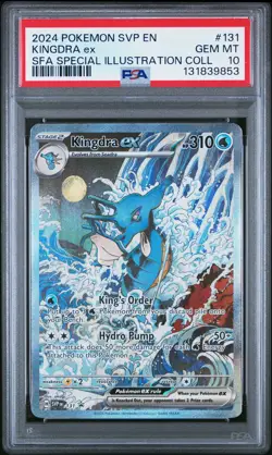2024 POKEMON SVP EN-SV BLACK STAR PROMO #131 KINGDRA EX PSA 10 - Image 1