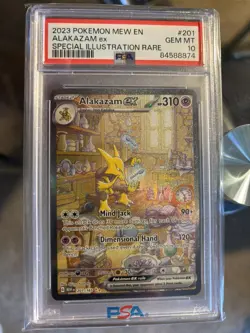 2023 Pokemon 151 SV Alakazam ex Special Illustration Rare 201/165 PSA 10 - Image 1