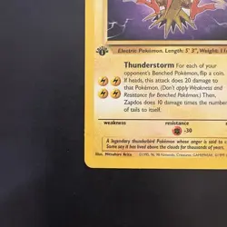 Pokemon Vintage First Edition Zapdos 30/62 Fossil 1999 - Image 5