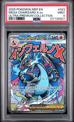 Pokemon TCG Mega Charizard EX Phantasmal Flames Full Art Ultra Promo PSA 9 - Image 1