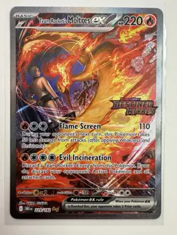 Pokemon TCG Team Rocket's Moltres ex Destined Rivals Stamped UPC Promo Set - Image 3