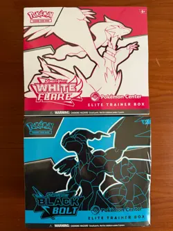 Pokemon Center Black Bolt & White Flare Elite Trainer Box ETB Set New Sealed - Image 1