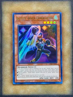 Yugioh Battlin' Boxer Uppercutter LD10-EN032 Ultra Rare 1st Ed NM - Image 1