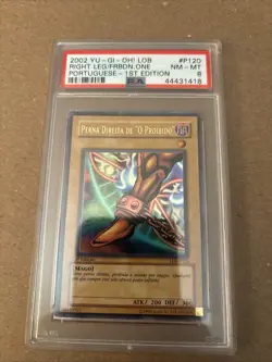 2002 1ST ED-PORTUGUESE #P120 RIGHT LEG OF THE FORBIDDEN ONE PSA 8 EXODIA - Image 1