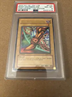 2002 1ST ED-PORTUGUESE #P120 RIGHT LEG OF THE FORBIDDEN ONE PSA 8 EXODIA - Image 2