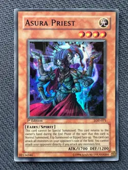 Yugioh Asura Priest 1st Edition Super Rare LOD-071 LP/NM - Image 1