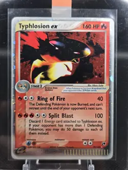 Pokemon TCG Typhlosion EX Sandstorm Holo Card 99/100 MP Slight Edge Lift - Image 1