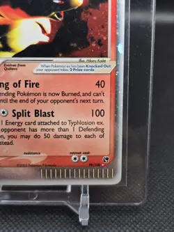Pokemon TCG Typhlosion EX Sandstorm Holo Card 99/100 MP Slight Edge Lift - Image 4