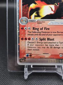 Pokemon TCG Typhlosion EX Sandstorm Holo Card 99/100 MP Slight Edge Lift - Image 5