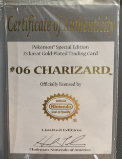 Charizard #06 - Special Limited Edition - 23k Gold Plate Pokemon Card - Image 5