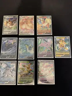 Eevee Evolutions V Promo Complete Set SWSH 10 Card Set Includes VMax Promo - Image 1
